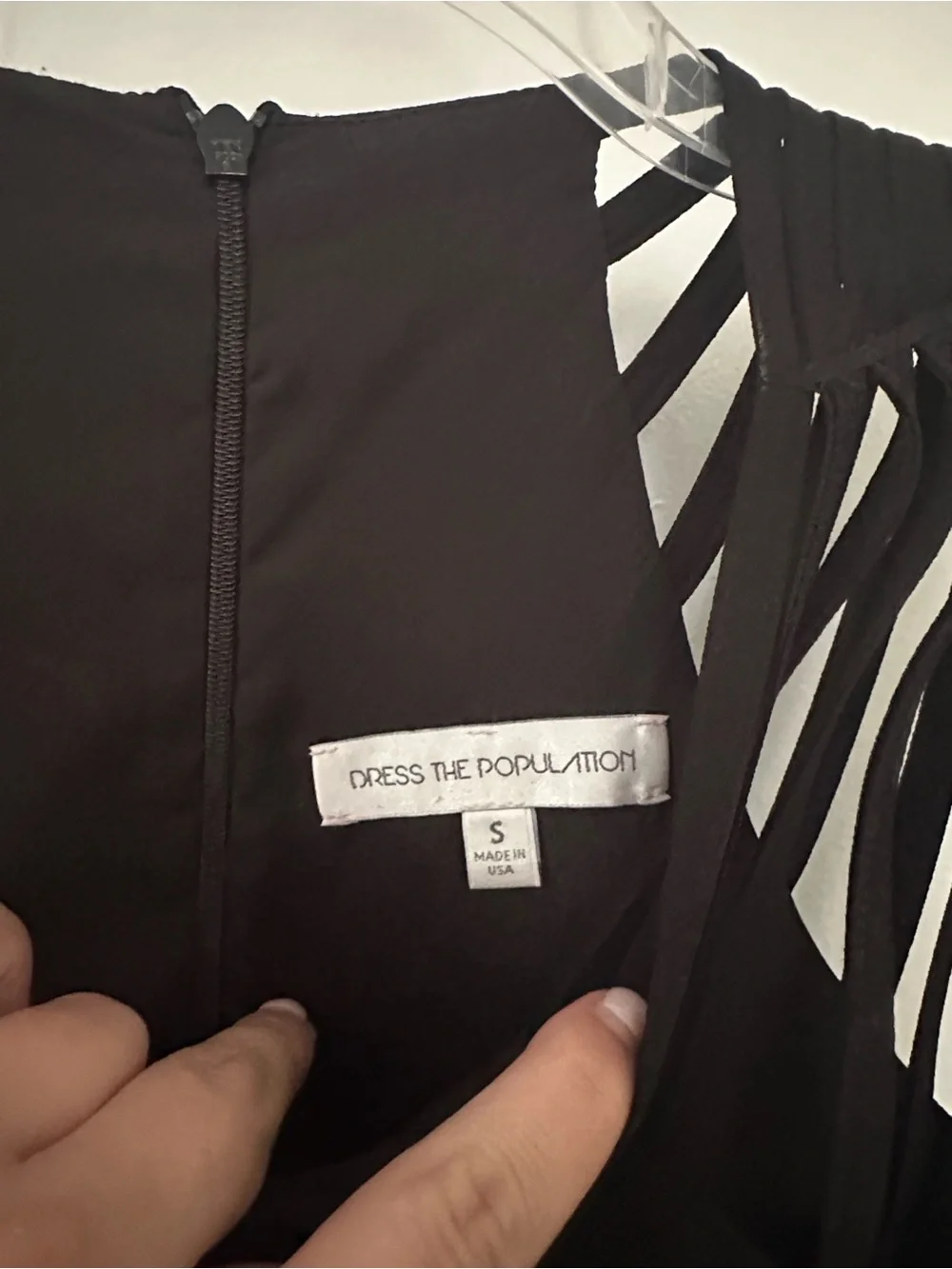 Dress the Population Sleeveless Black Strappy-Neck Bodycon Dress - Picture 4 of 5